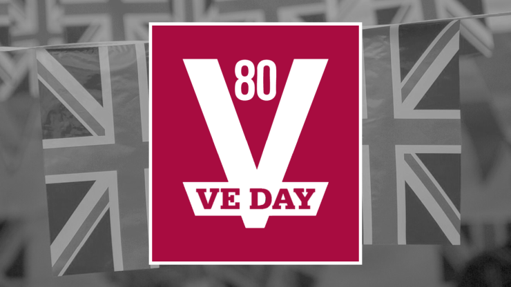 The logo for the 80th anniversary of VE Day