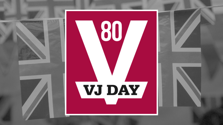 The logo for the 80th anniversary of VJ Day